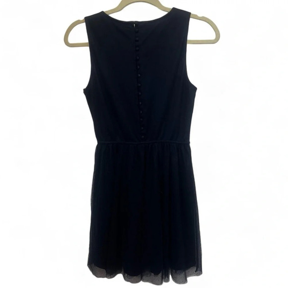 Zara Trafaluc Collection sleeveless blue button back dress w/tule dots medium - Picture 2 of 8